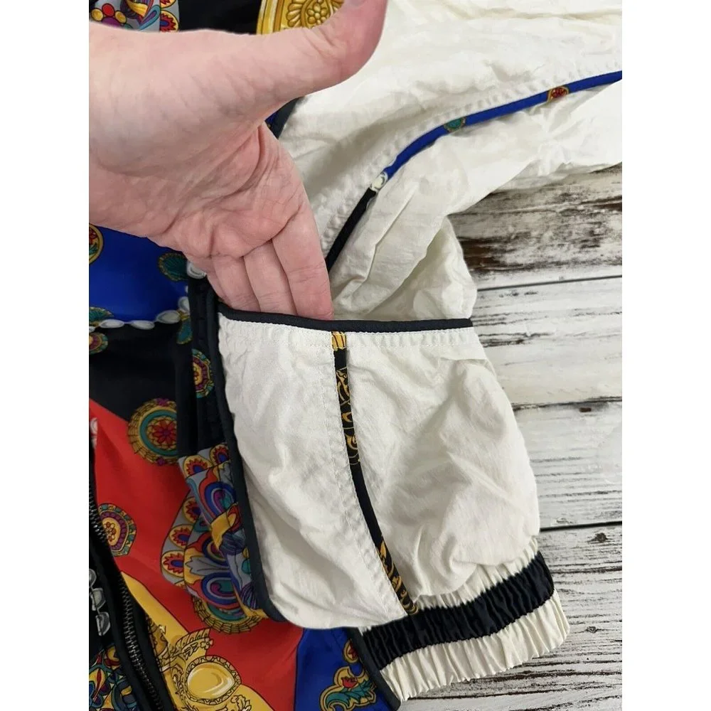 Vintage 90s East West Women Small Track Suit Windbreaker Jacket Oversized - Picture 10 of 11